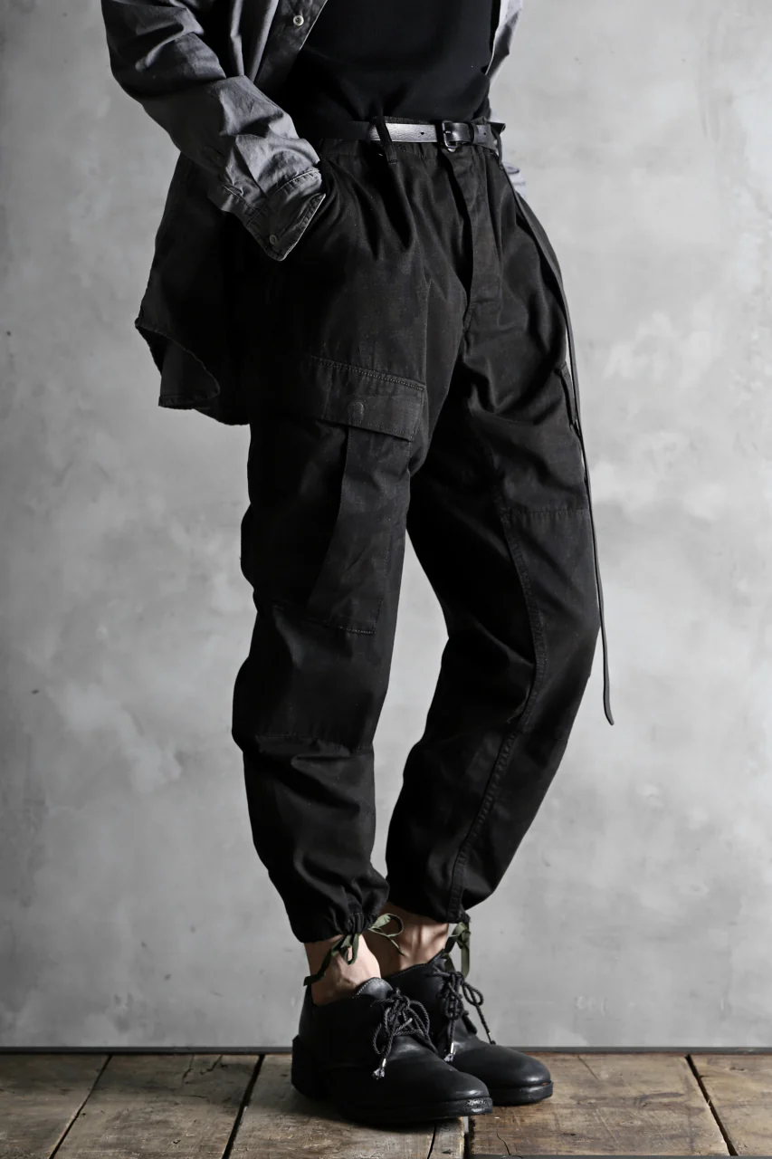 CHANGES VINTAGE REMAKE MILITARY CARGO TAPERED PANTS / WOODLAND CAMO (CHARCOAL DYED #C) - Image 19