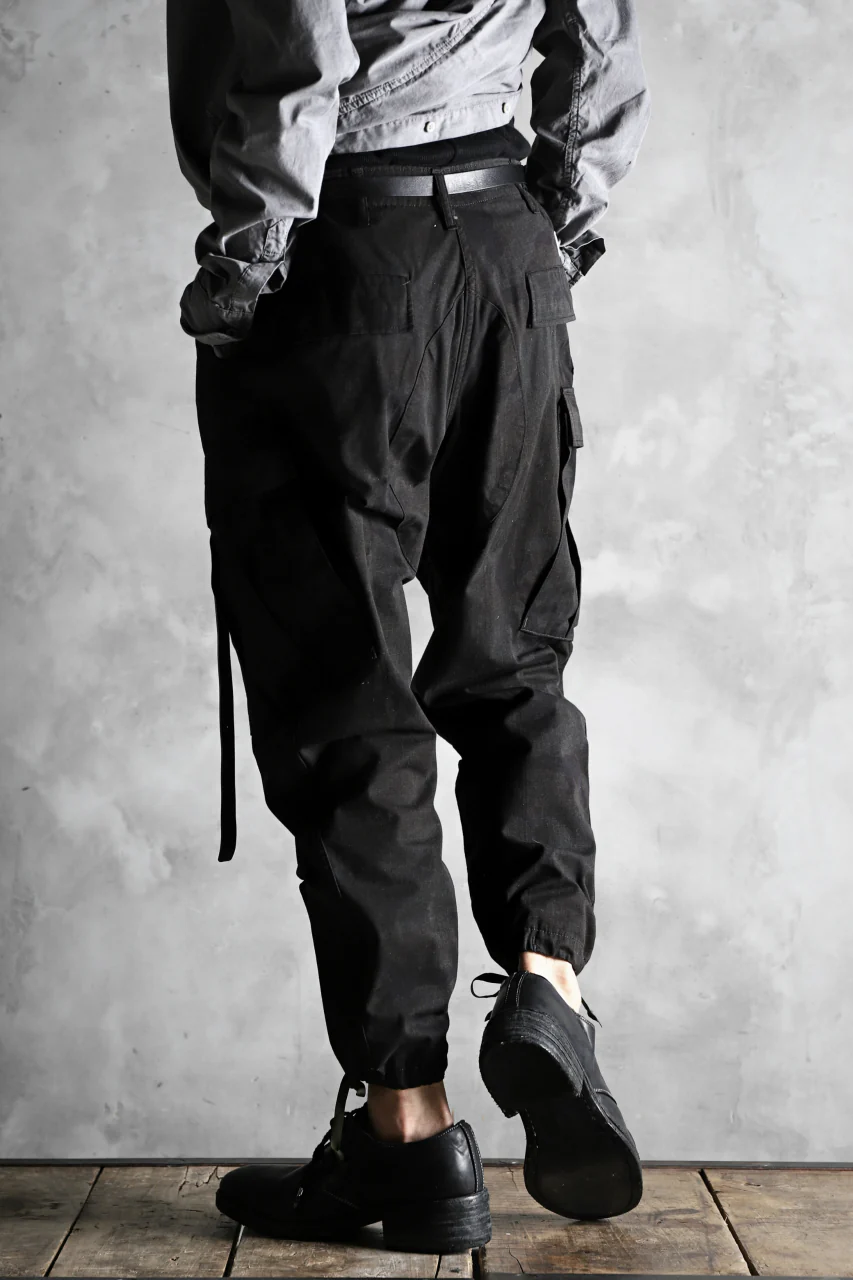 CHANGES VINTAGE REMAKE MILITARY CARGO TAPERED PANTS / WOODLAND CAMO (CHARCOAL DYED #C) - Image 22