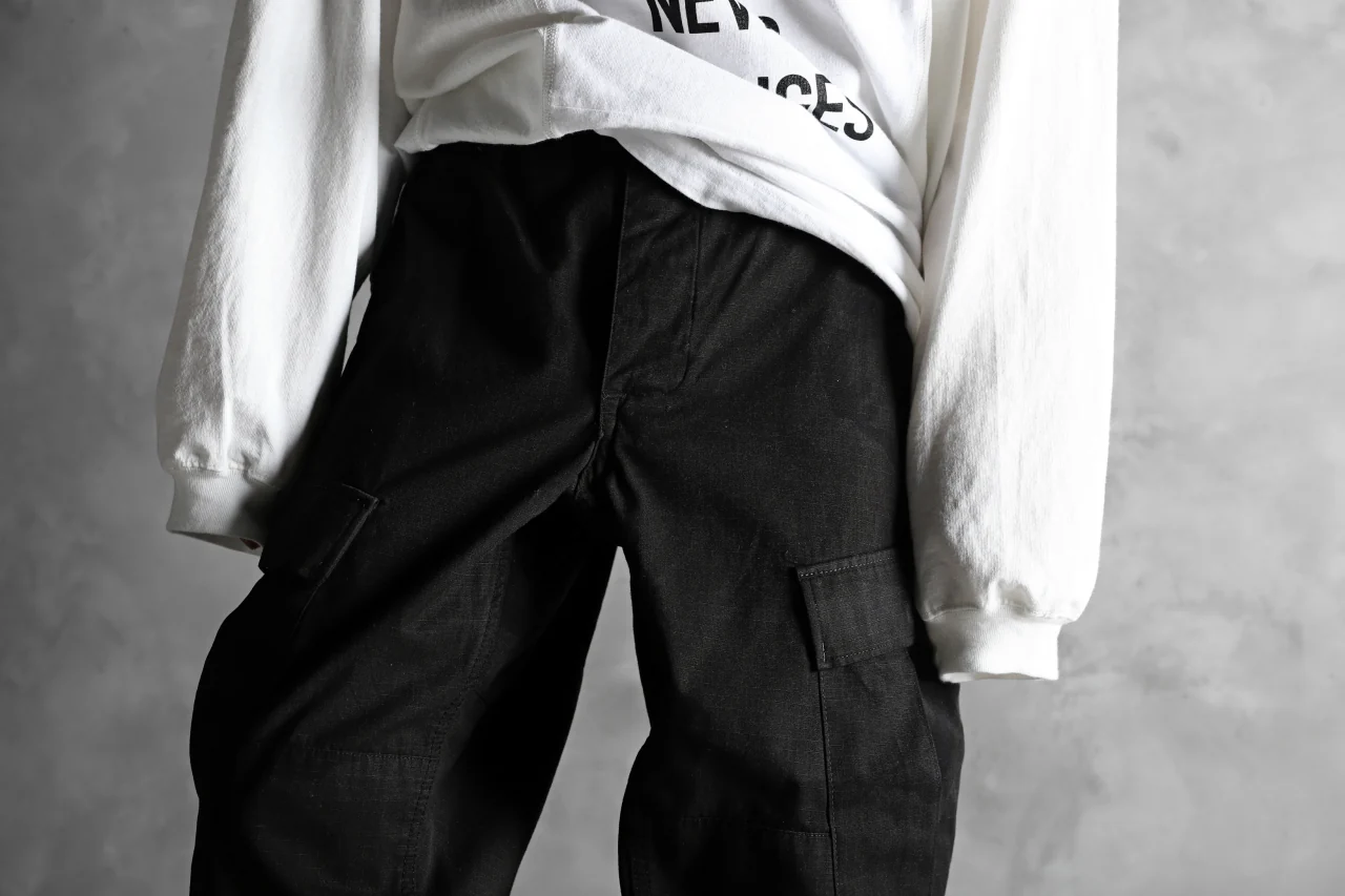 CHANGES VINTAGE REMAKE MILITARY CARGO TAPERED PANTS / WOODLAND CAMO (CHARCOAL DYED #C) - Image 23