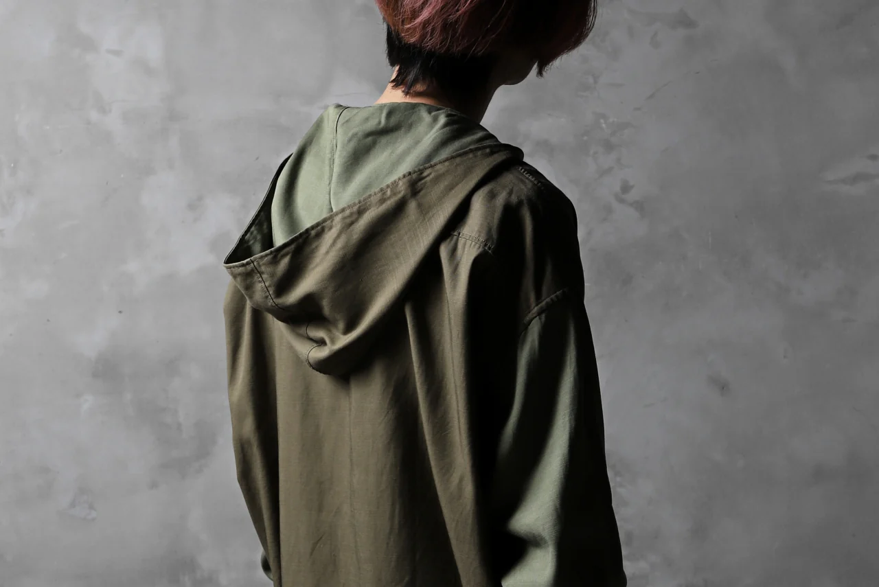 CHANGES VINTAGE REMAKE MILITARY HOODIE SHIRT-PARKA (KHAKI #B) - Image 27