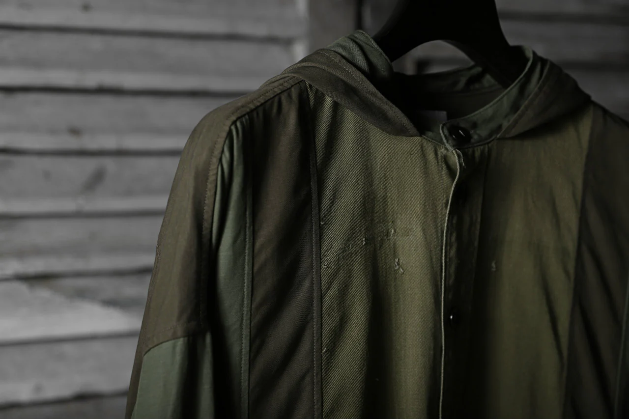 CHANGES VINTAGE REMAKE MILITARY HOODIE SHIRT-PARKA (KHAKI #B) - Image 29