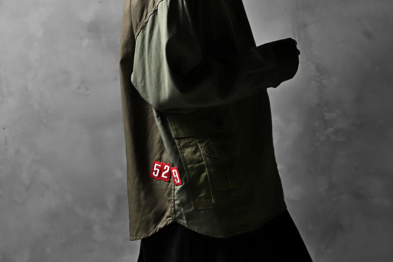 CHANGES VINTAGE REMAKE MILITARY HOODIE SHIRT-PARKA (KHAKI #C) - Image 30