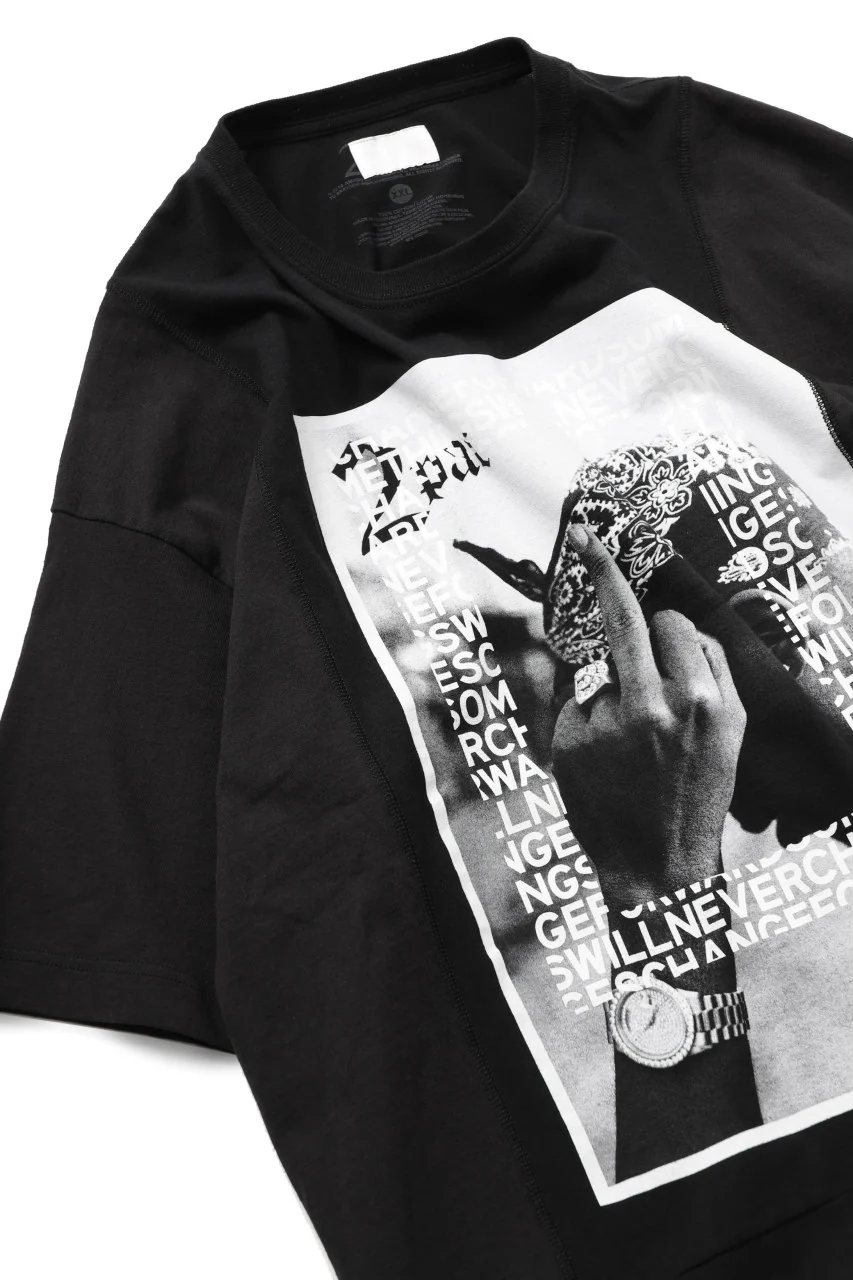 CHANGES VINTAGE REMAKE MULTI PANEL BAND TEE (BLACK #C) - Image 3