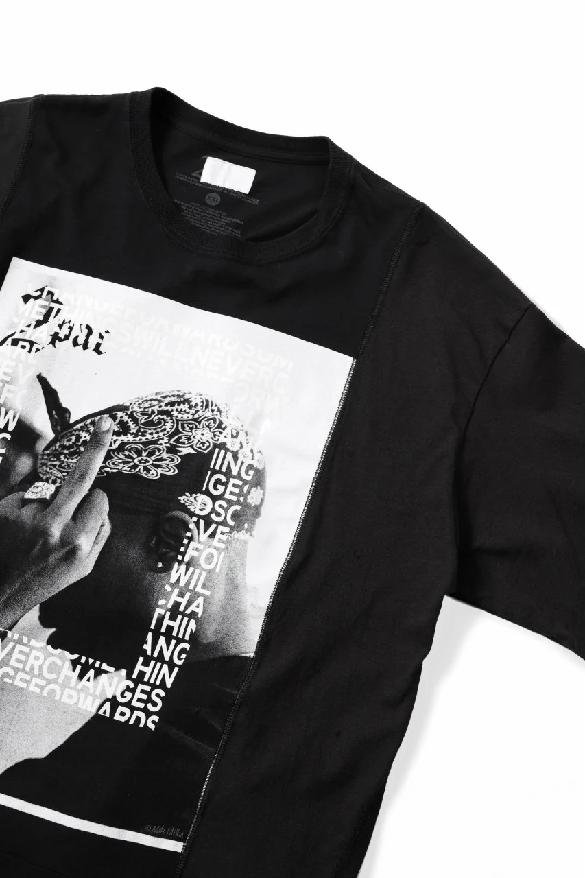 CHANGES VINTAGE REMAKE MULTI PANEL BAND TEE (BLACK #C) - Image 5