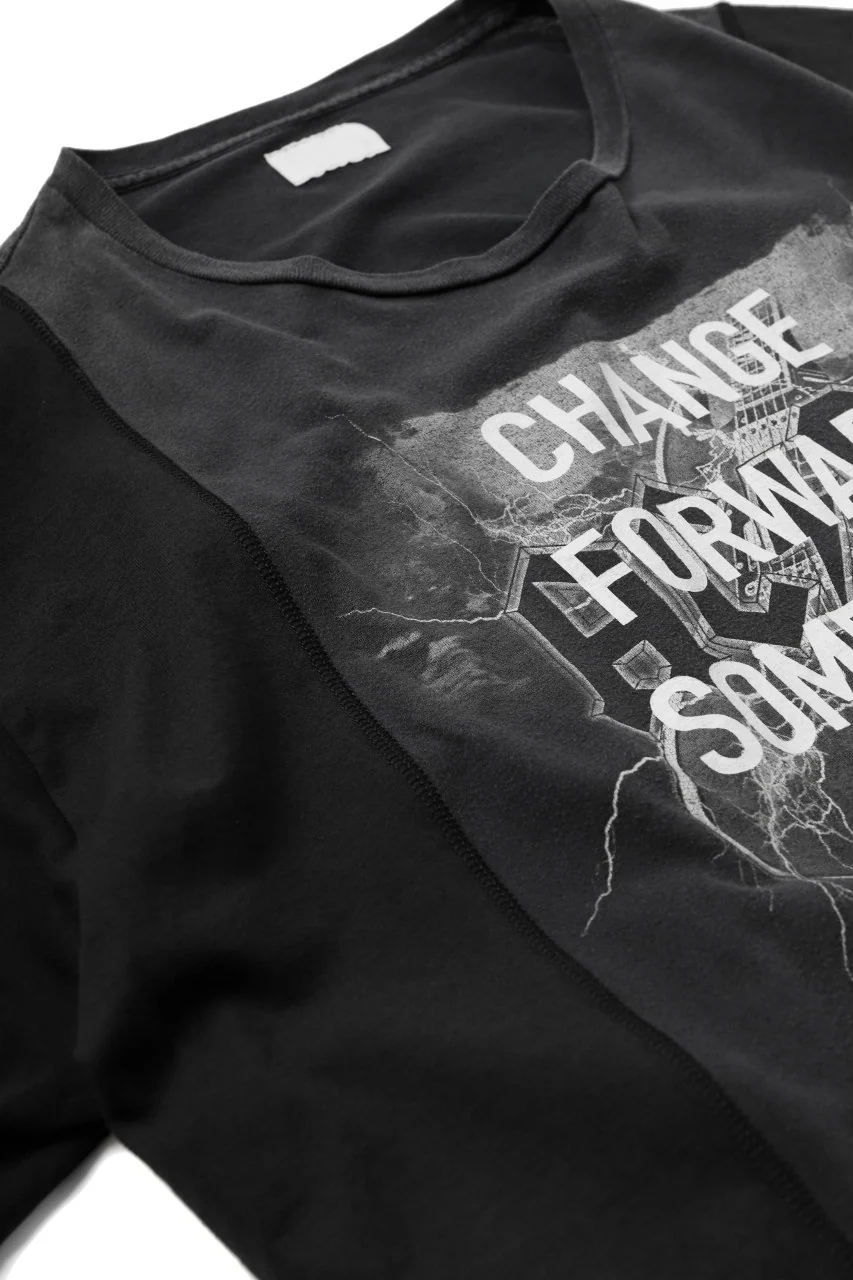 CHANGES VINTAGE REMAKE MULTI PANEL BAND TEE (BLACK #D) - Image 6