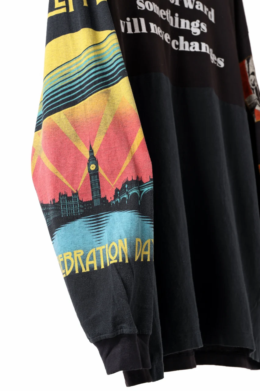 CHANGES VINTAGE REMAKE MULTI PANEL LONG SLEEVE TEE (BLACK #A) - Image 3