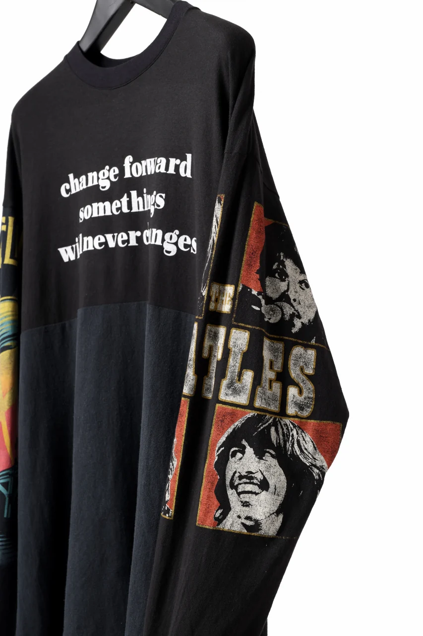CHANGES VINTAGE REMAKE MULTI PANEL LONG SLEEVE TEE (BLACK #A) - Image 4