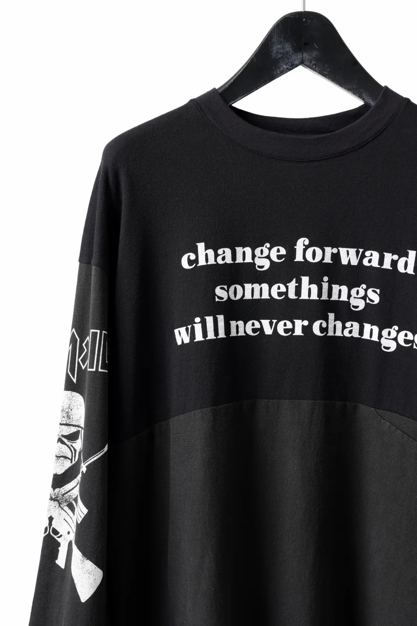 CHANGES VINTAGE REMAKE MULTI PANEL LONG SLEEVE TEE (BLACK #C) - Image 4