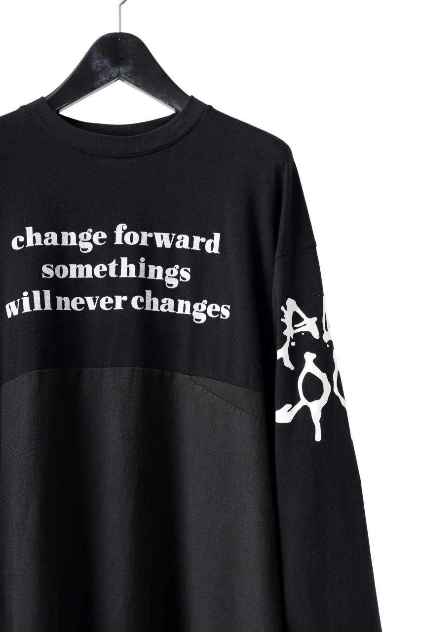 CHANGES VINTAGE REMAKE MULTI PANEL LONG SLEEVE TEE (BLACK #C) - Image 5