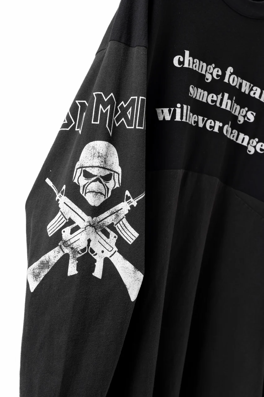 CHANGES VINTAGE REMAKE MULTI PANEL LONG SLEEVE TEE (BLACK #C) - Image 7
