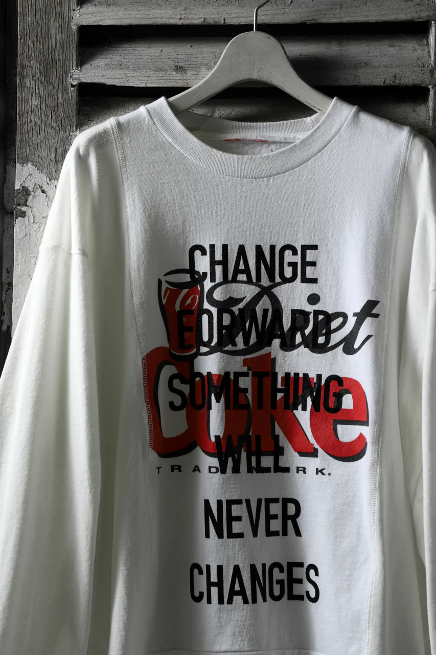 CHANGES VINTAGE REMAKE MULTI PANEL LONG SLEEVE TEE (MULTI WHITE #Coke) - Image 11