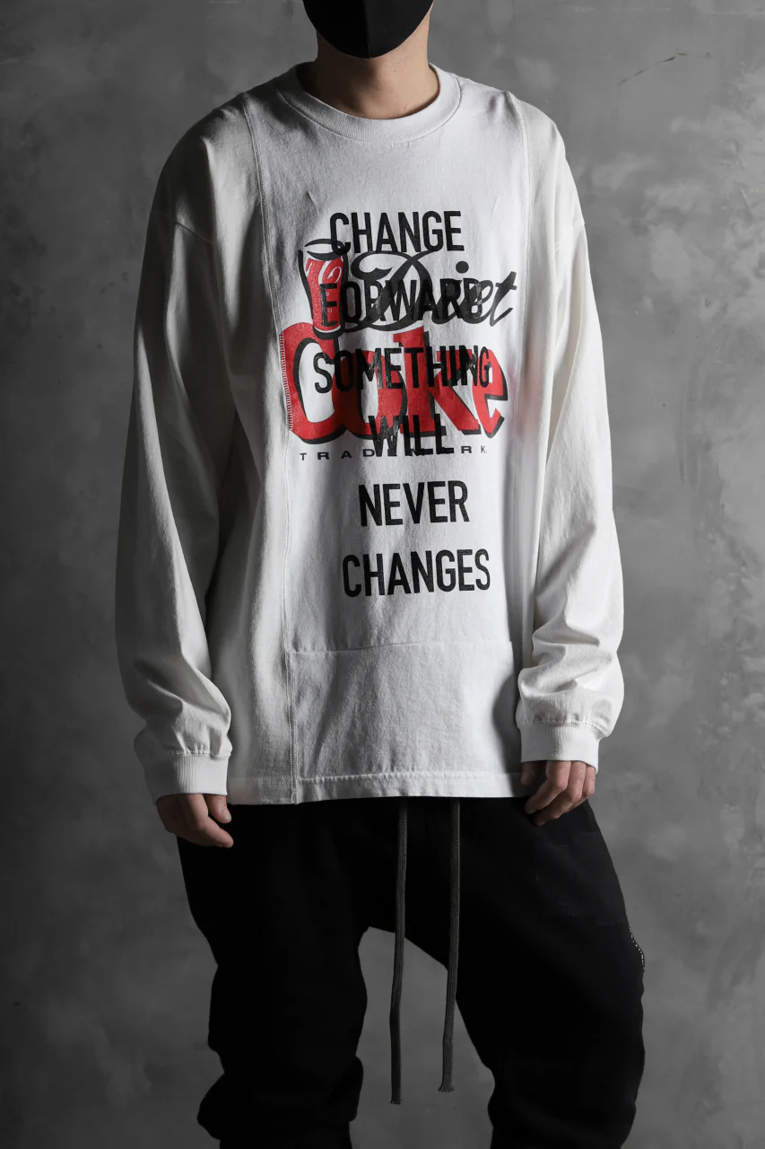 CHANGES VINTAGE REMAKE MULTI PANEL LONG SLEEVE TEE (MULTI WHITE #Coke) - Image 14