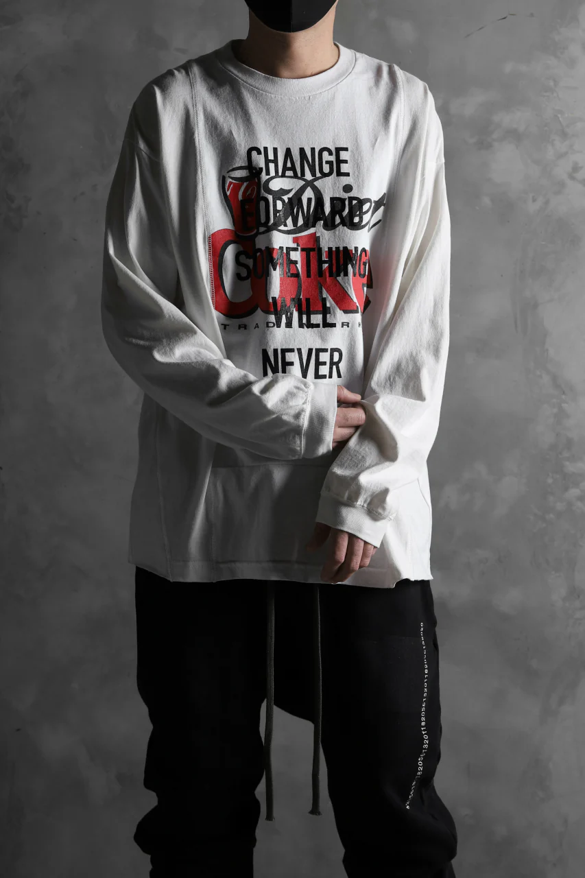 CHANGES VINTAGE REMAKE MULTI PANEL LONG SLEEVE TEE (MULTI WHITE #Coke) - Image 15