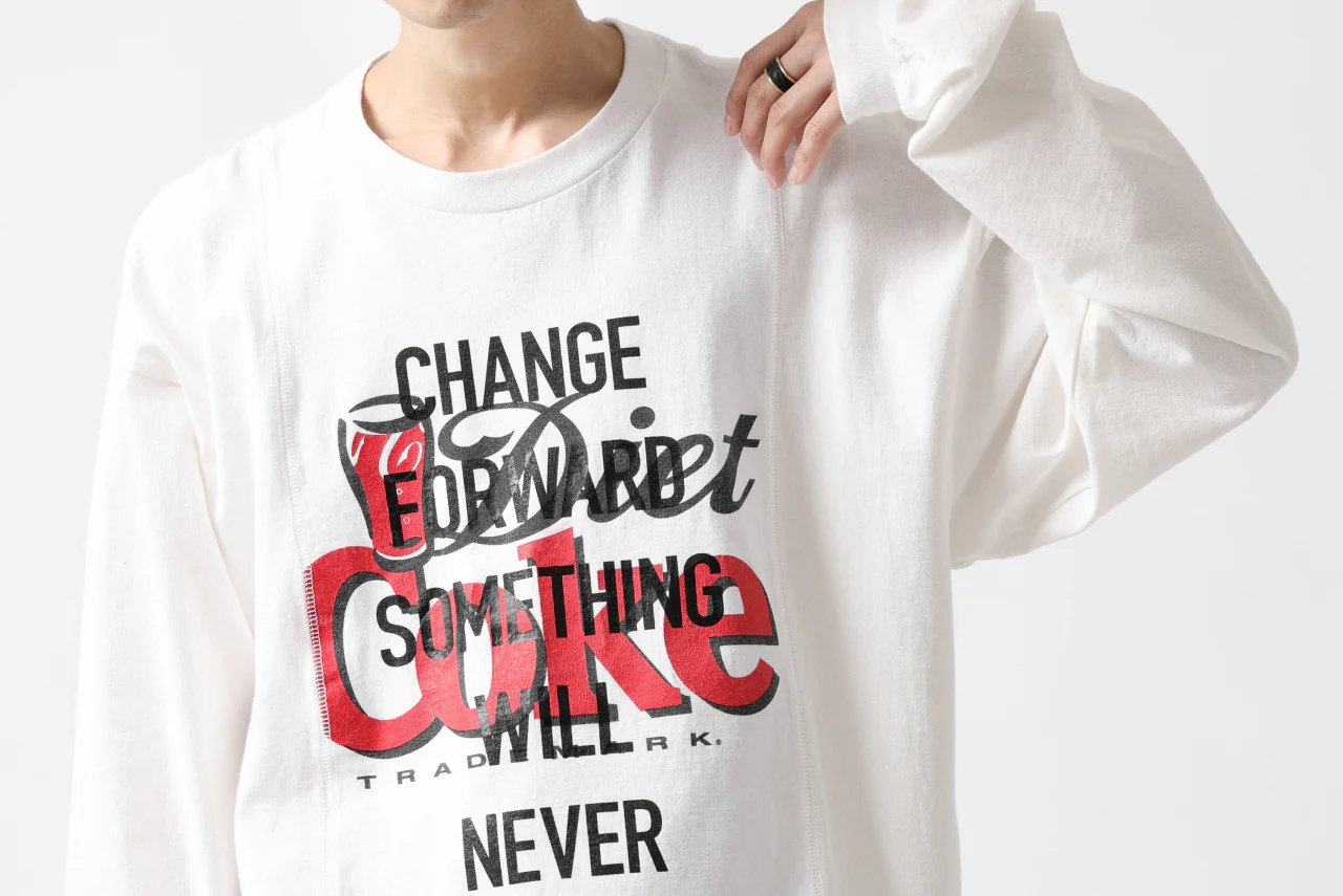 CHANGES VINTAGE REMAKE MULTI PANEL LONG SLEEVE TEE (MULTI WHITE #Coke) - Image 20