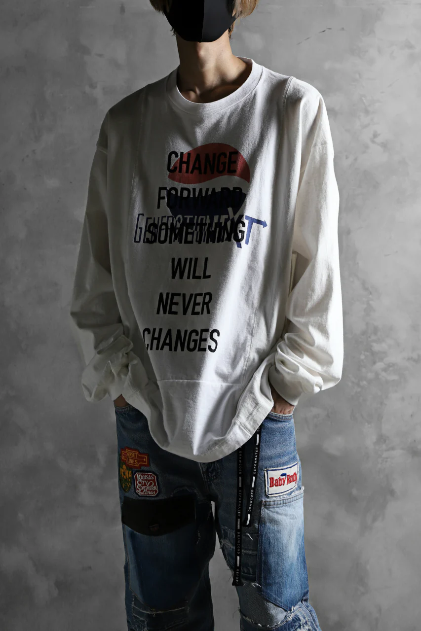 CHANGES VINTAGE REMAKE MULTI PANEL LONG SLEEVE TEE (MULTI WHITE #Pepsi) - Image 10