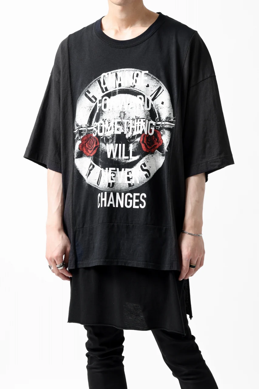 CHANGES VINTAGE REMAKE MULTI PANEL S-S TEE (BLACK #a) - Image 4