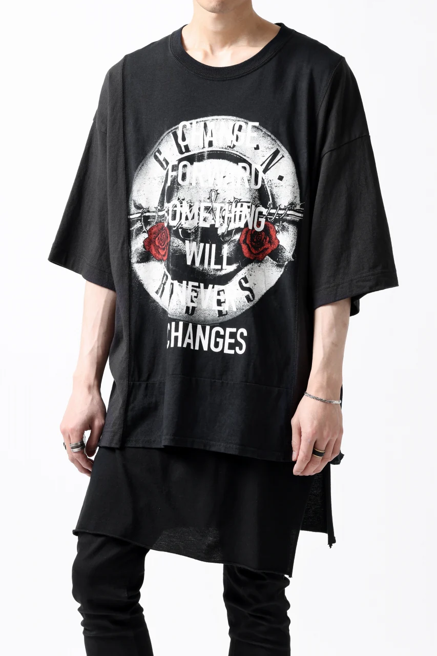 CHANGES VINTAGE REMAKE MULTI PANEL S-S TEE (BLACK #a) - Image 5