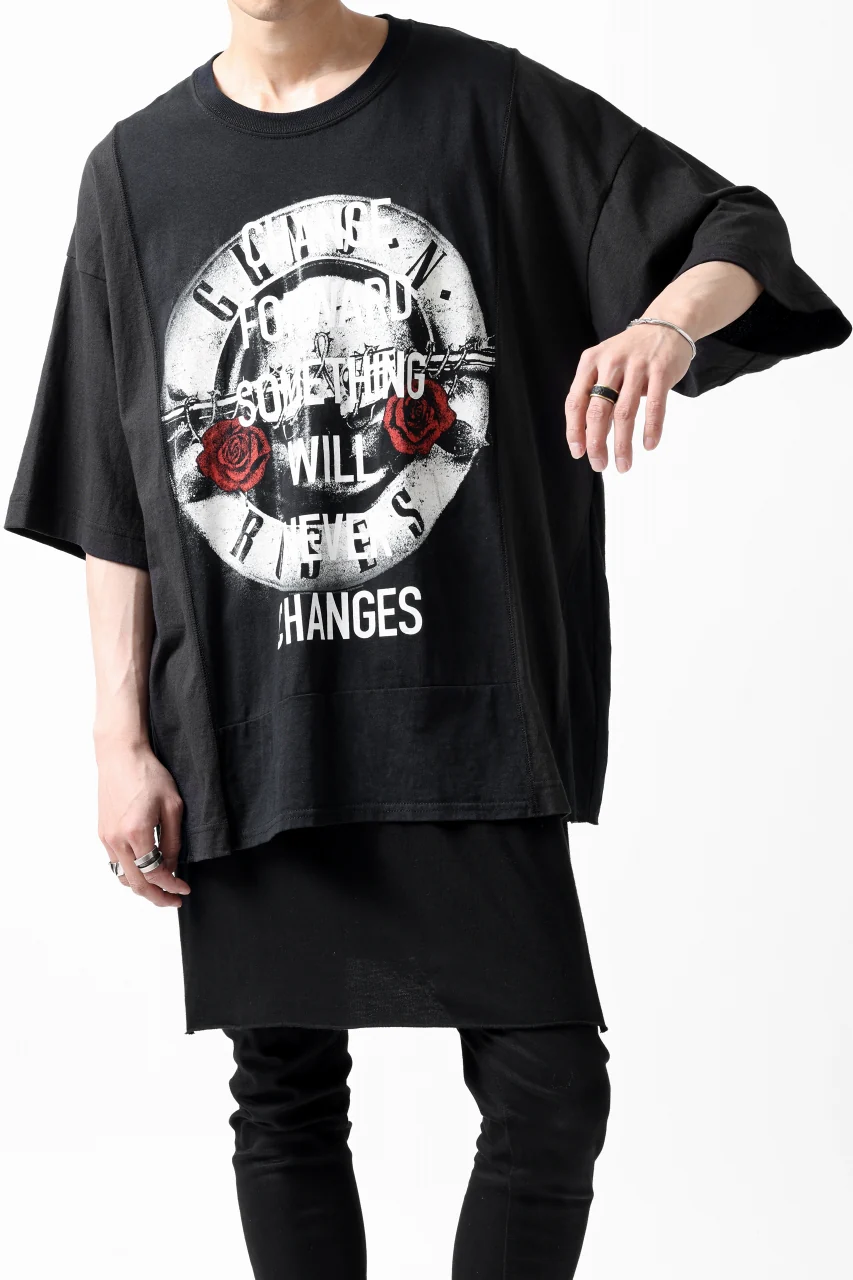 CHANGES VINTAGE REMAKE MULTI PANEL S-S TEE (BLACK #a) - Image 6