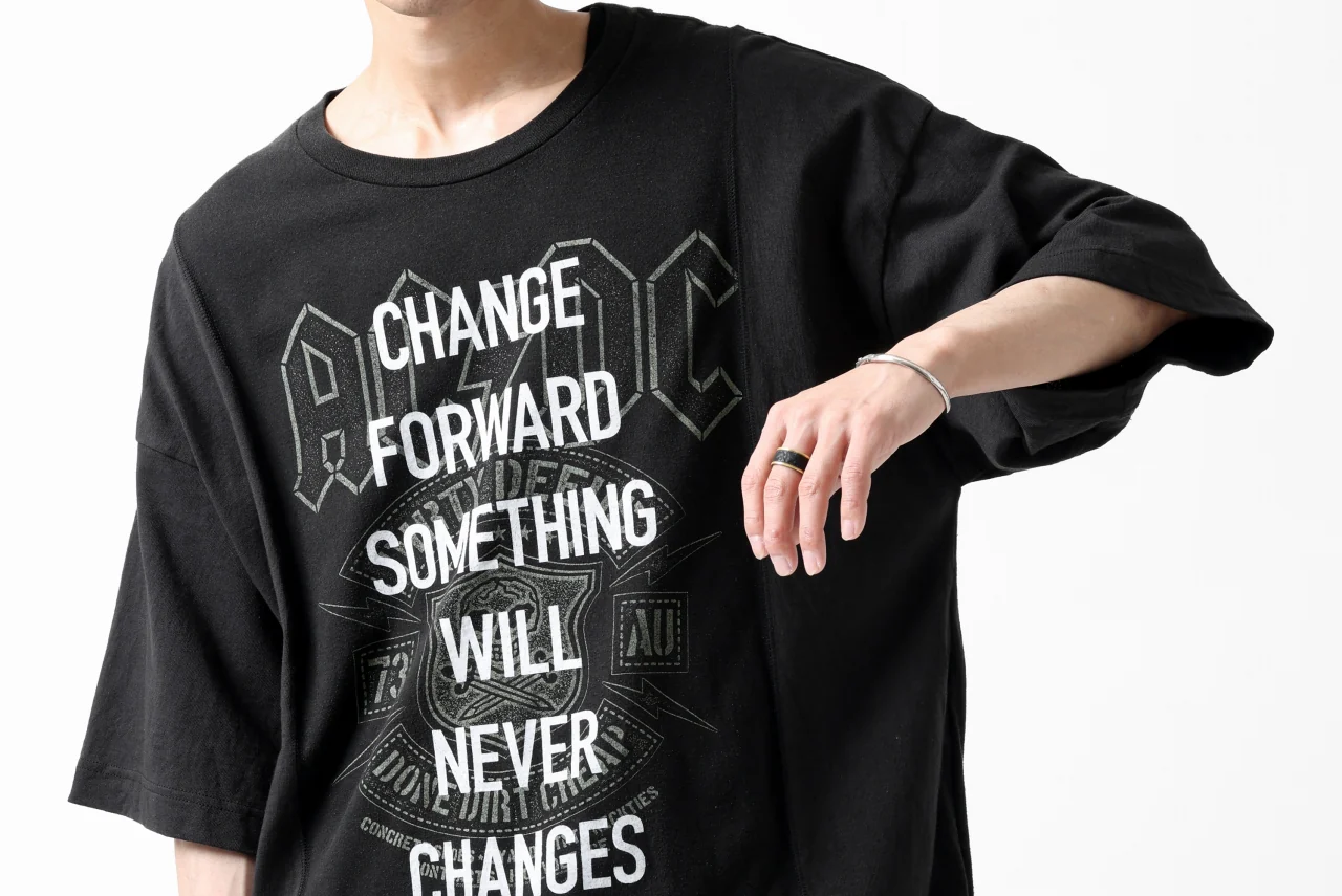 CHANGES VINTAGE REMAKE MULTI PANEL S-S TEE (BLACK #b) - Image 10