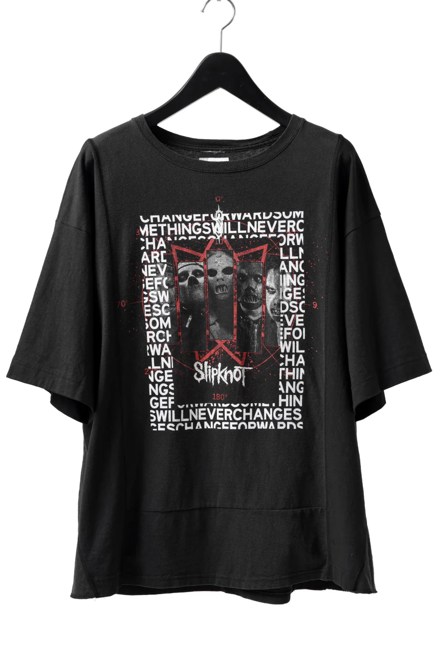 CHANGES VINTAGE REMAKE MULTI PANEL S-S TEE (BLACK #c)