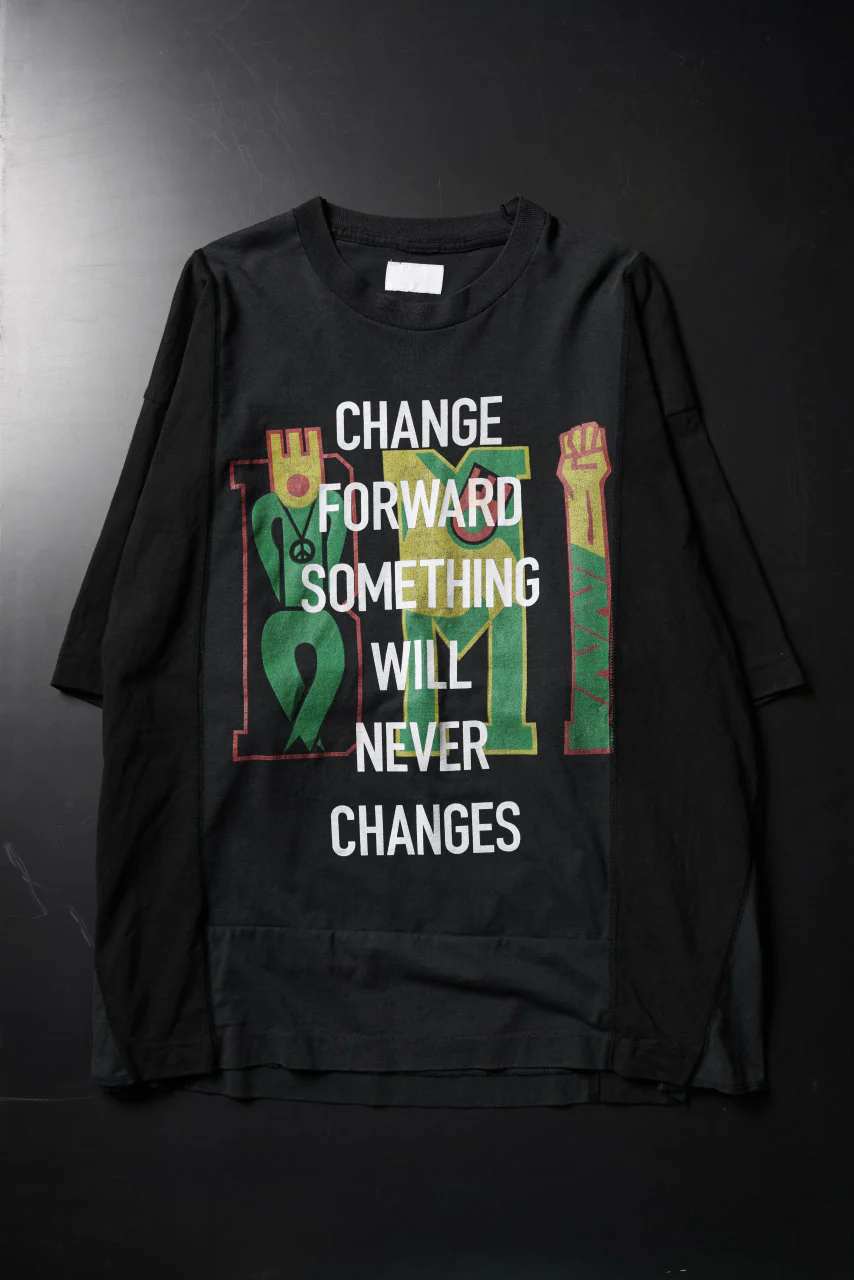 CHANGES VINTAGE REMAKE MULTI PANEL S/S TEE (BLACK #G)