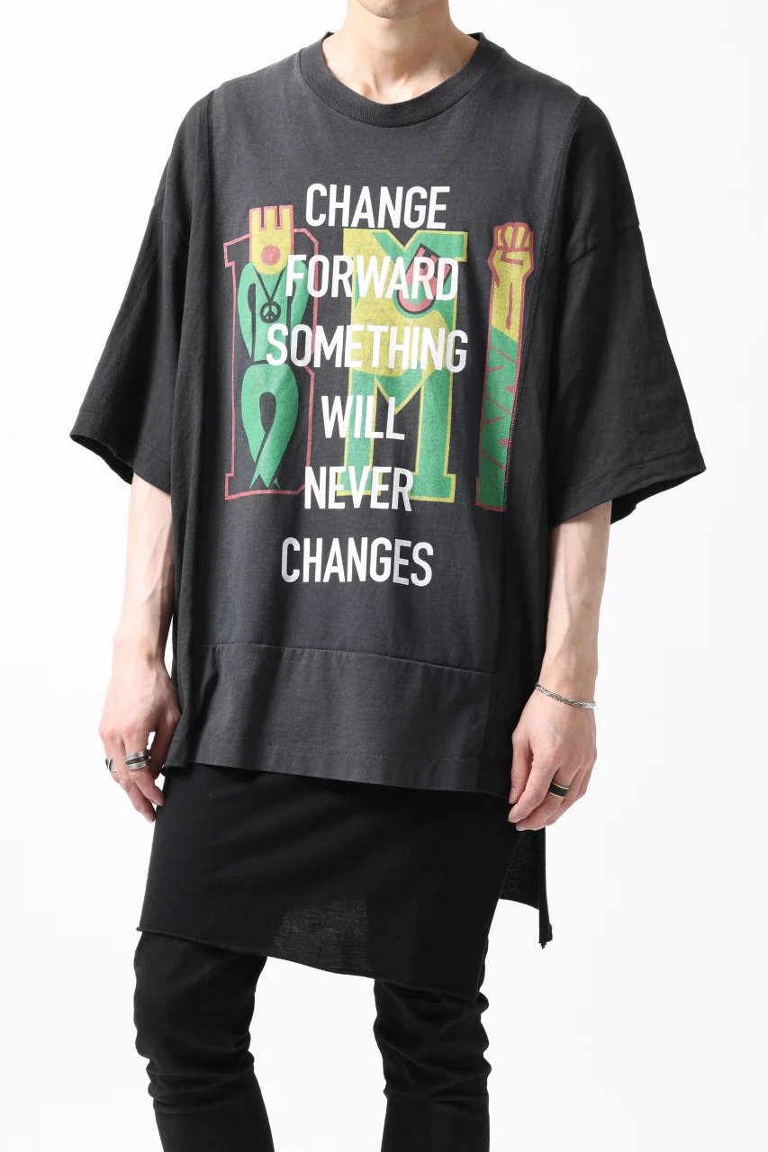 CHANGES VINTAGE REMAKE MULTI PANEL S/S TEE (BLACK #G) - Image 3