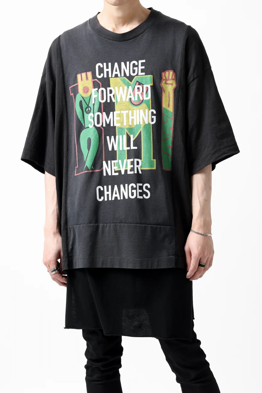 CHANGES VINTAGE REMAKE MULTI PANEL S/S TEE (BLACK #G) - Image 4