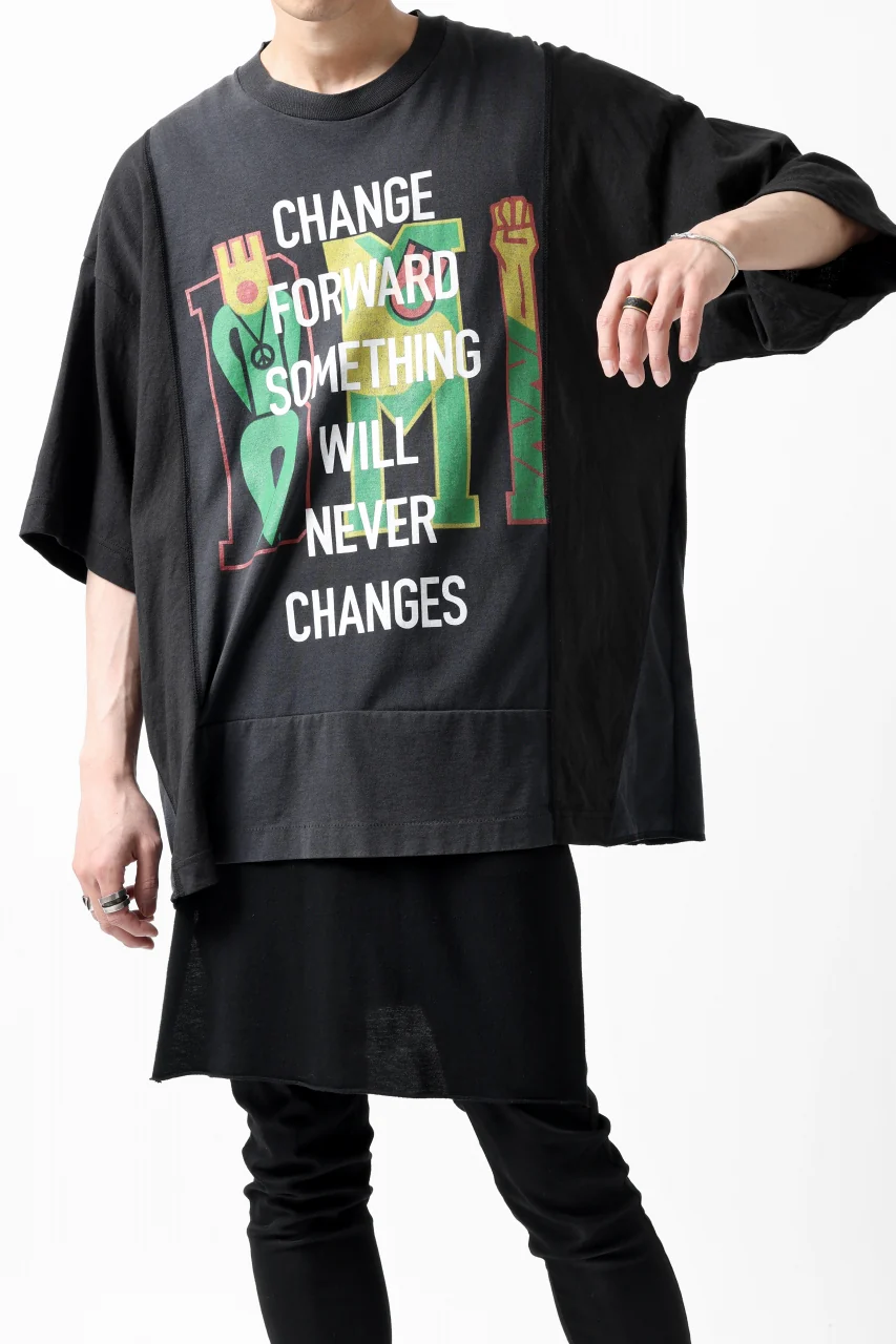 CHANGES VINTAGE REMAKE MULTI PANEL S/S TEE (BLACK #G) - Image 5