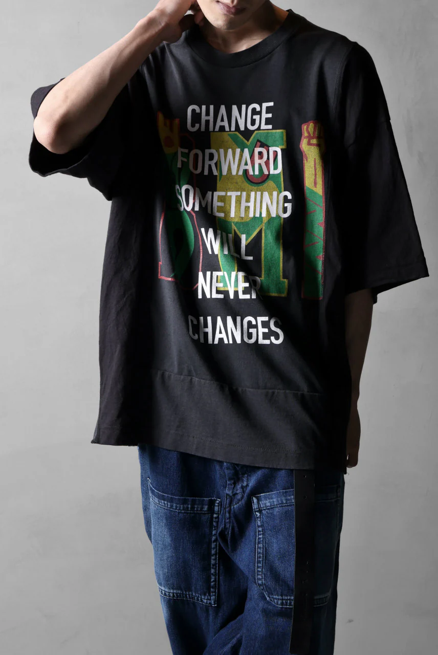 CHANGES VINTAGE REMAKE MULTI PANEL S/S TEE (BLACK #G) - Image 9