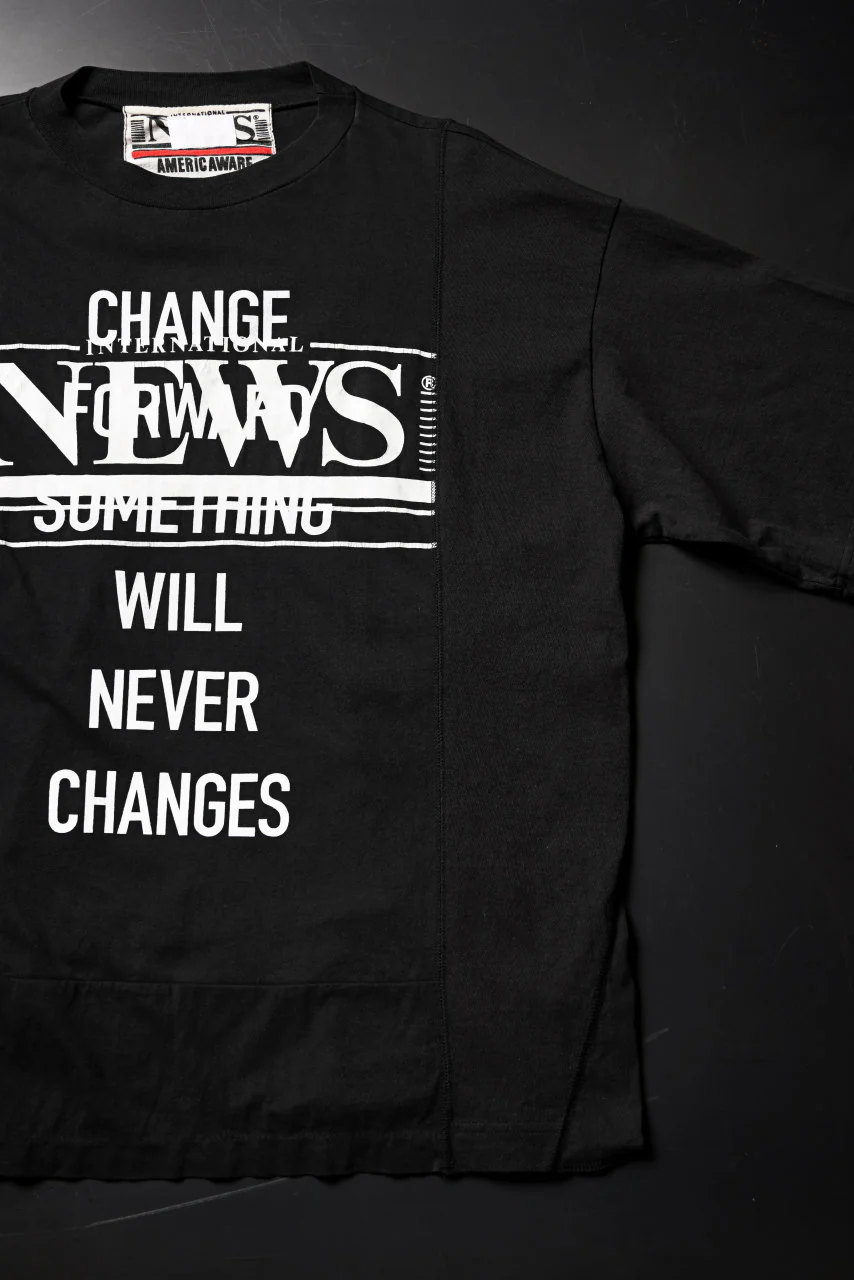CHANGES VINTAGE REMAKE MULTI PANEL S/S TEE (BLACK #H) - Image 4