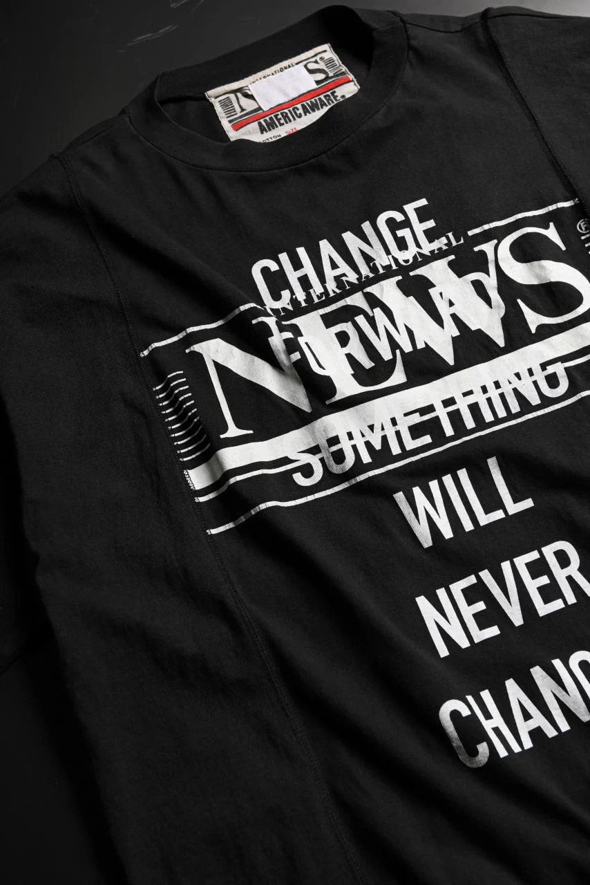 CHANGES VINTAGE REMAKE MULTI PANEL S/S TEE (BLACK #H) - Image 6
