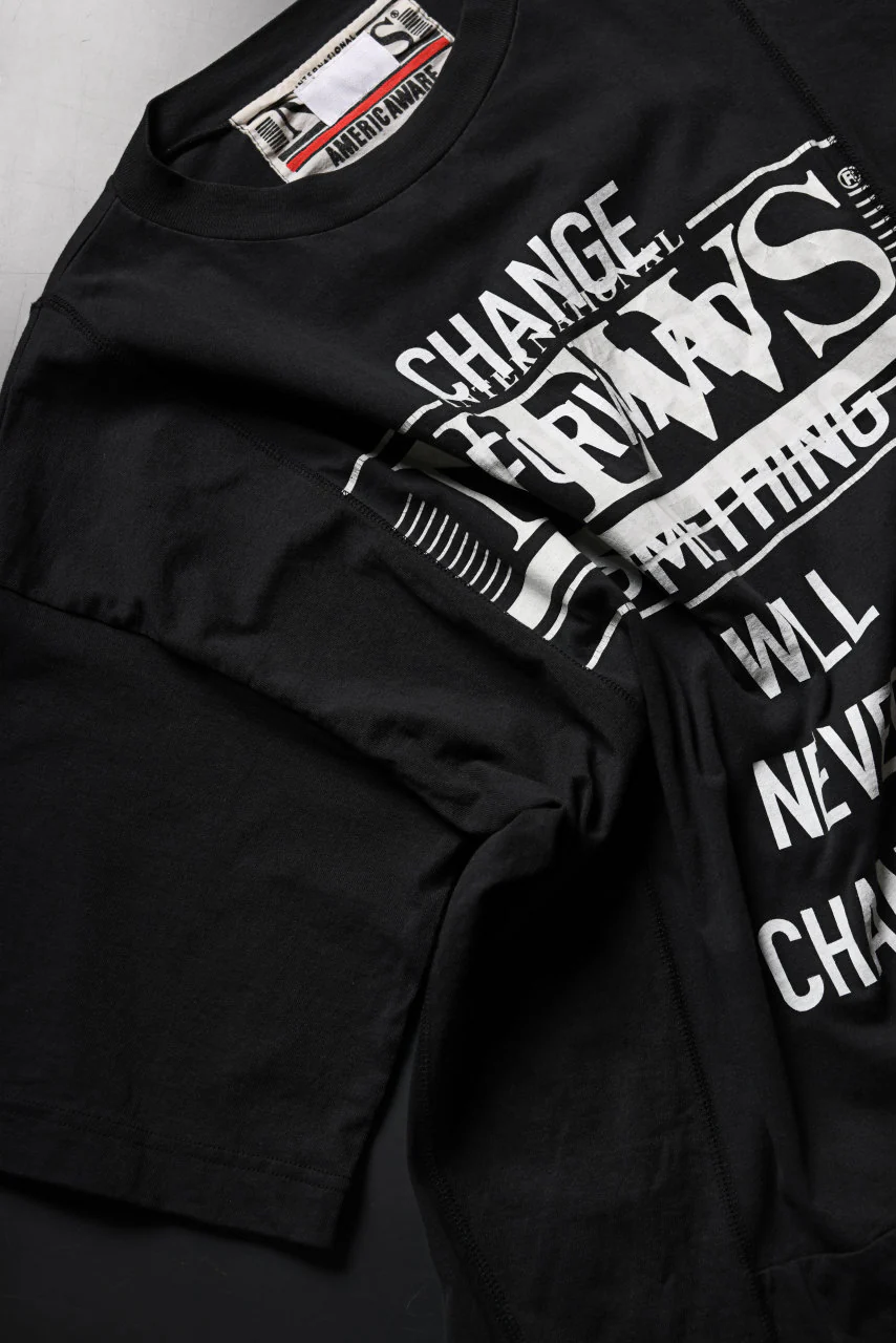 CHANGES VINTAGE REMAKE MULTI PANEL S/S TEE (BLACK #H) - Image 7