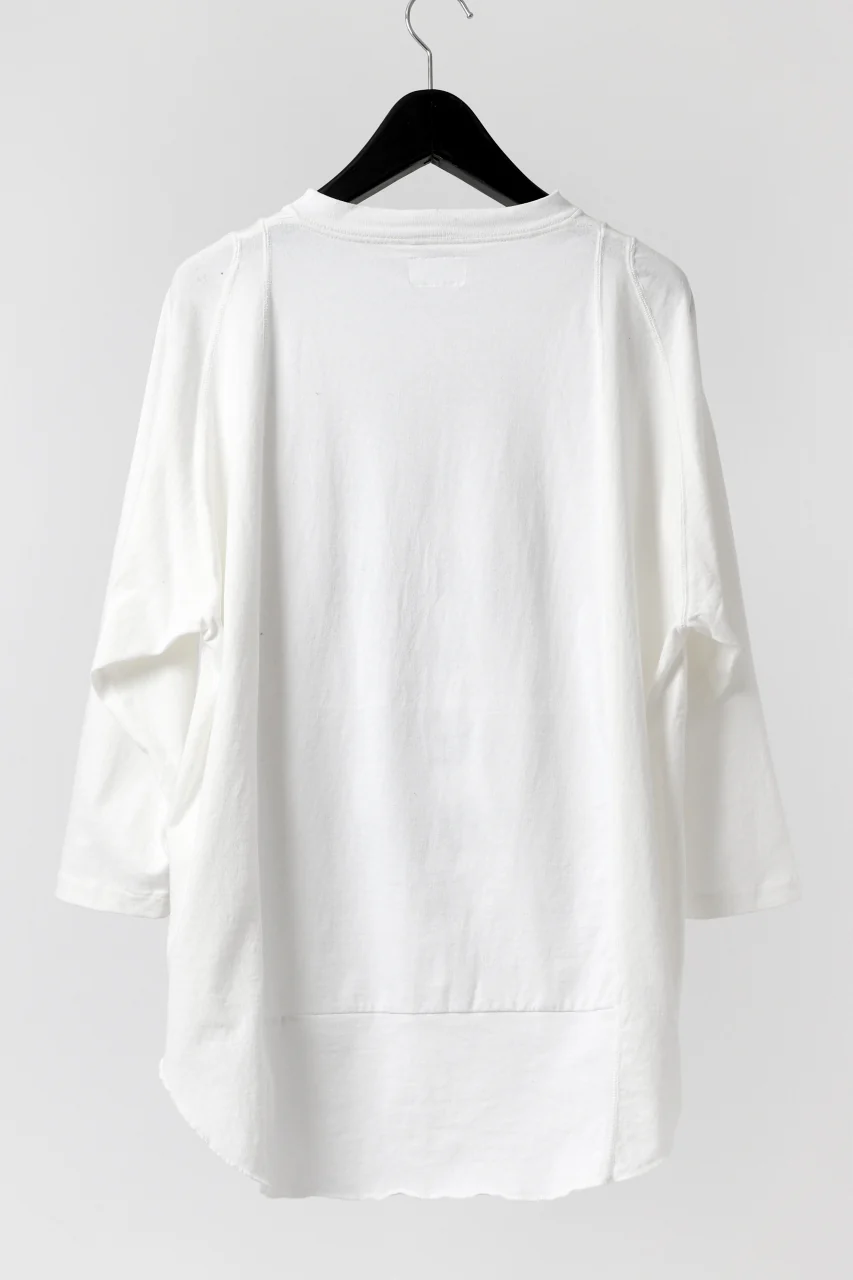 CHANGES VINTAGE REMAKE MULTI PANEL THREE-QUARTER SLEEVE TEE (WHITE #A) - Image 3
