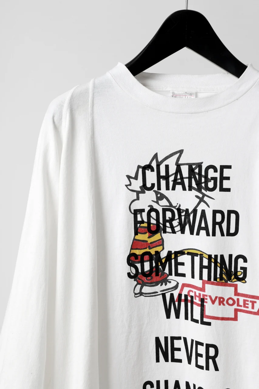 CHANGES VINTAGE REMAKE MULTI PANEL THREE-QUARTER SLEEVE TEE (WHITE #A) - Image 5