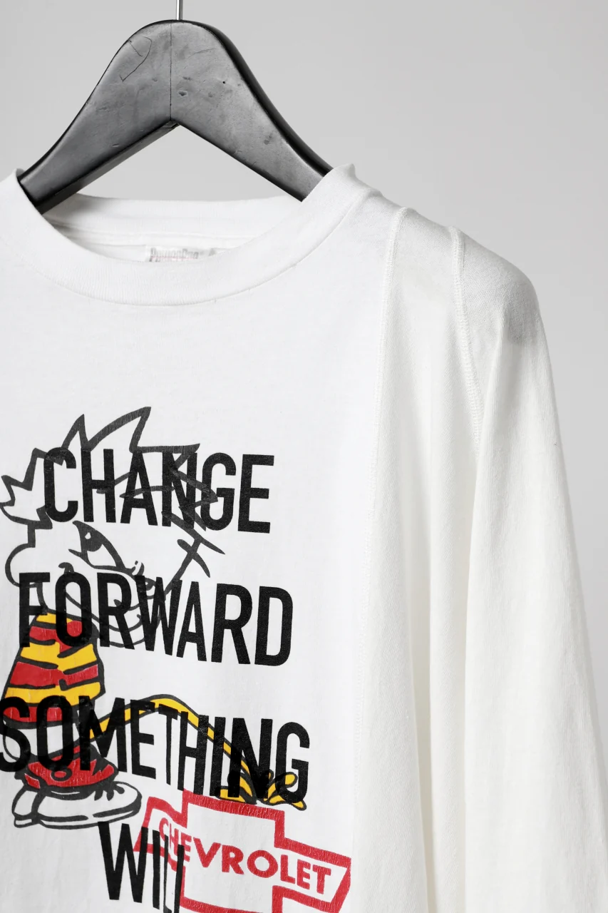 CHANGES VINTAGE REMAKE MULTI PANEL THREE-QUARTER SLEEVE TEE (WHITE #A) - Image 9