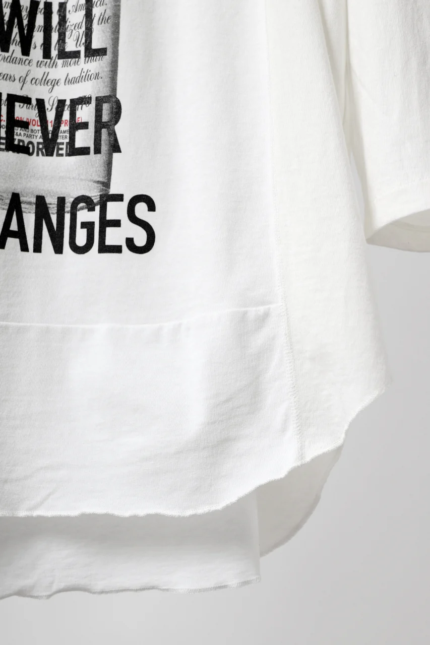 CHANGES VINTAGE REMAKE MULTI PANEL THREE-QUARTER SLEEVE TEE (WHITE #B) - Image 10