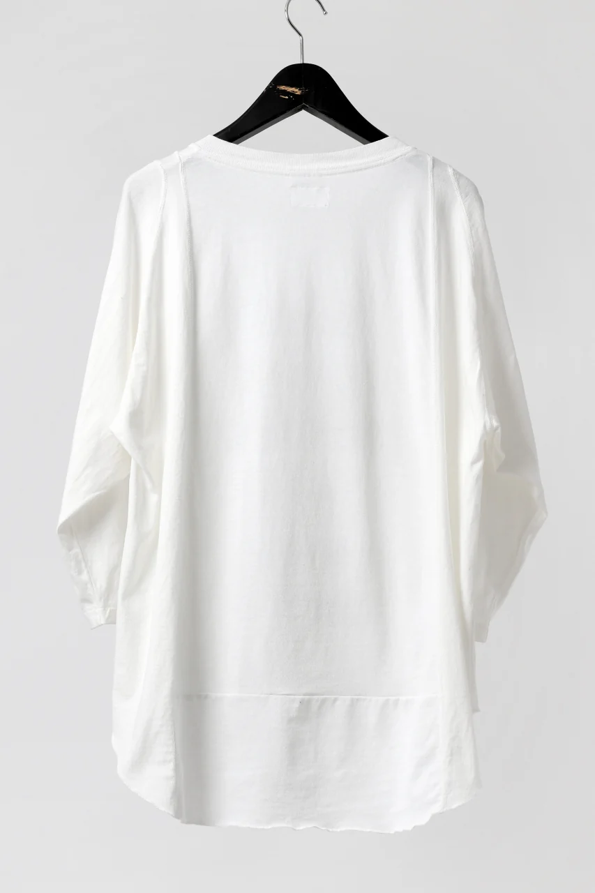 CHANGES VINTAGE REMAKE MULTI PANEL THREE-QUARTER SLEEVE TEE (WHITE #B) - Image 3