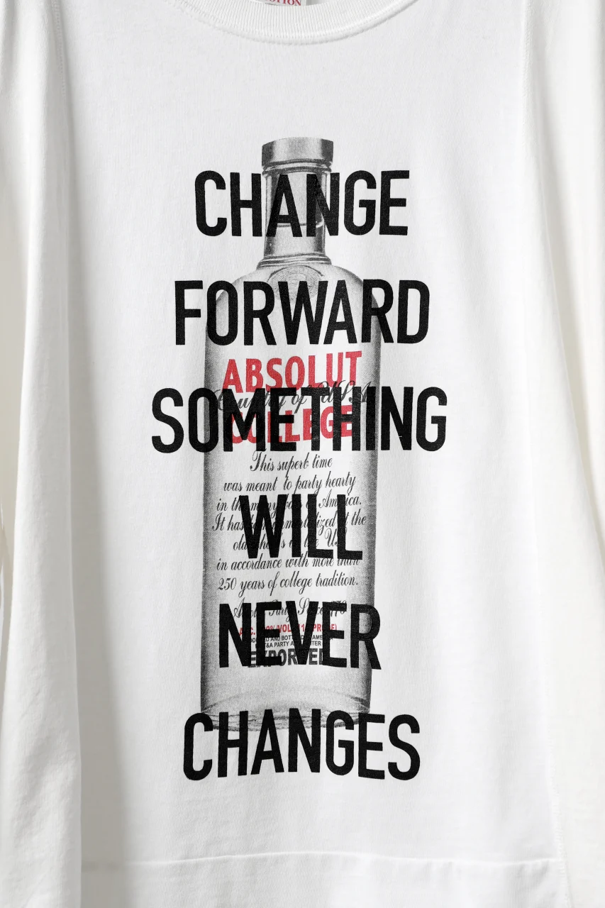 CHANGES VINTAGE REMAKE MULTI PANEL THREE-QUARTER SLEEVE TEE (WHITE #B) - Image 5
