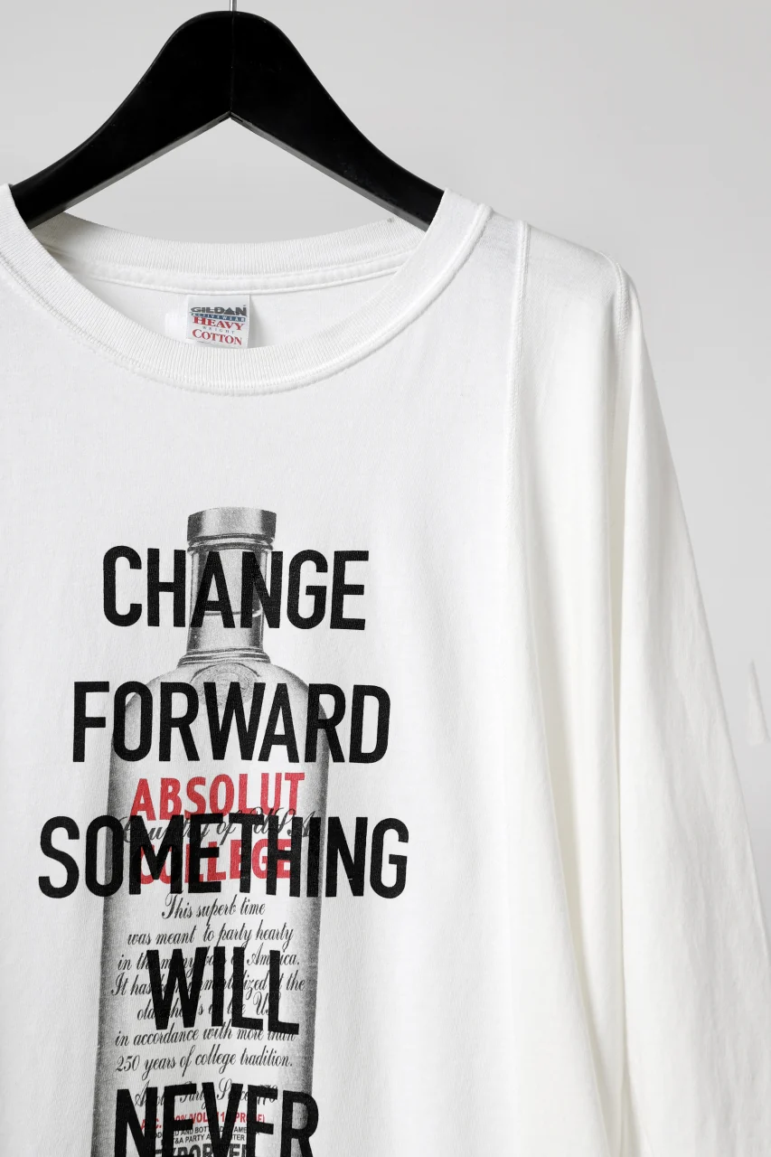 CHANGES VINTAGE REMAKE MULTI PANEL THREE-QUARTER SLEEVE TEE (WHITE #B) - Image 6