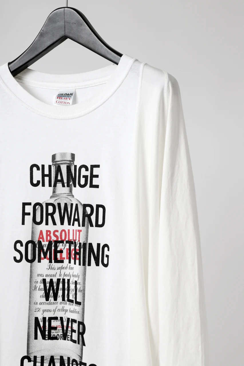 CHANGES VINTAGE REMAKE MULTI PANEL THREE-QUARTER SLEEVE TEE (WHITE #B) - Image 7