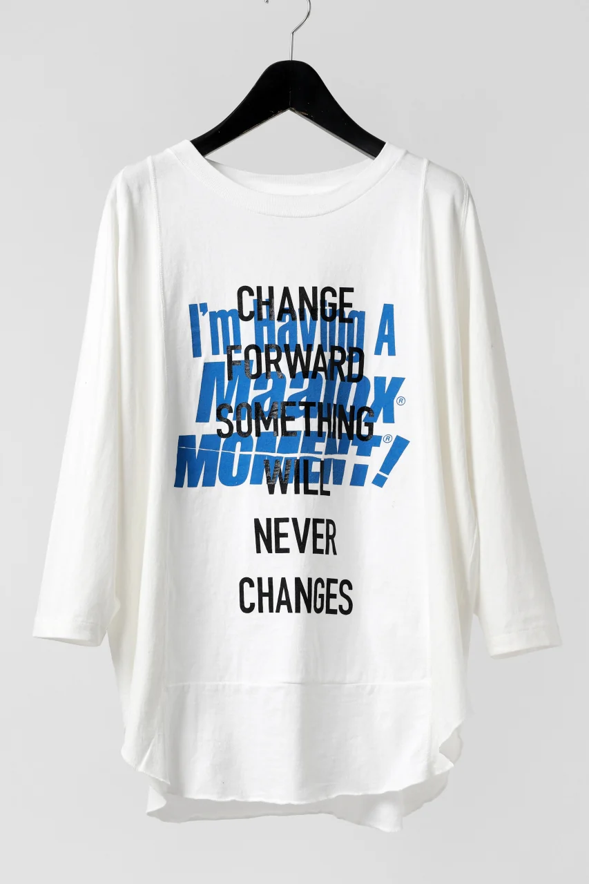 CHANGES VINTAGE REMAKE MULTI PANEL THREE-QUARTER SLEEVE TEE (WHITE #C)