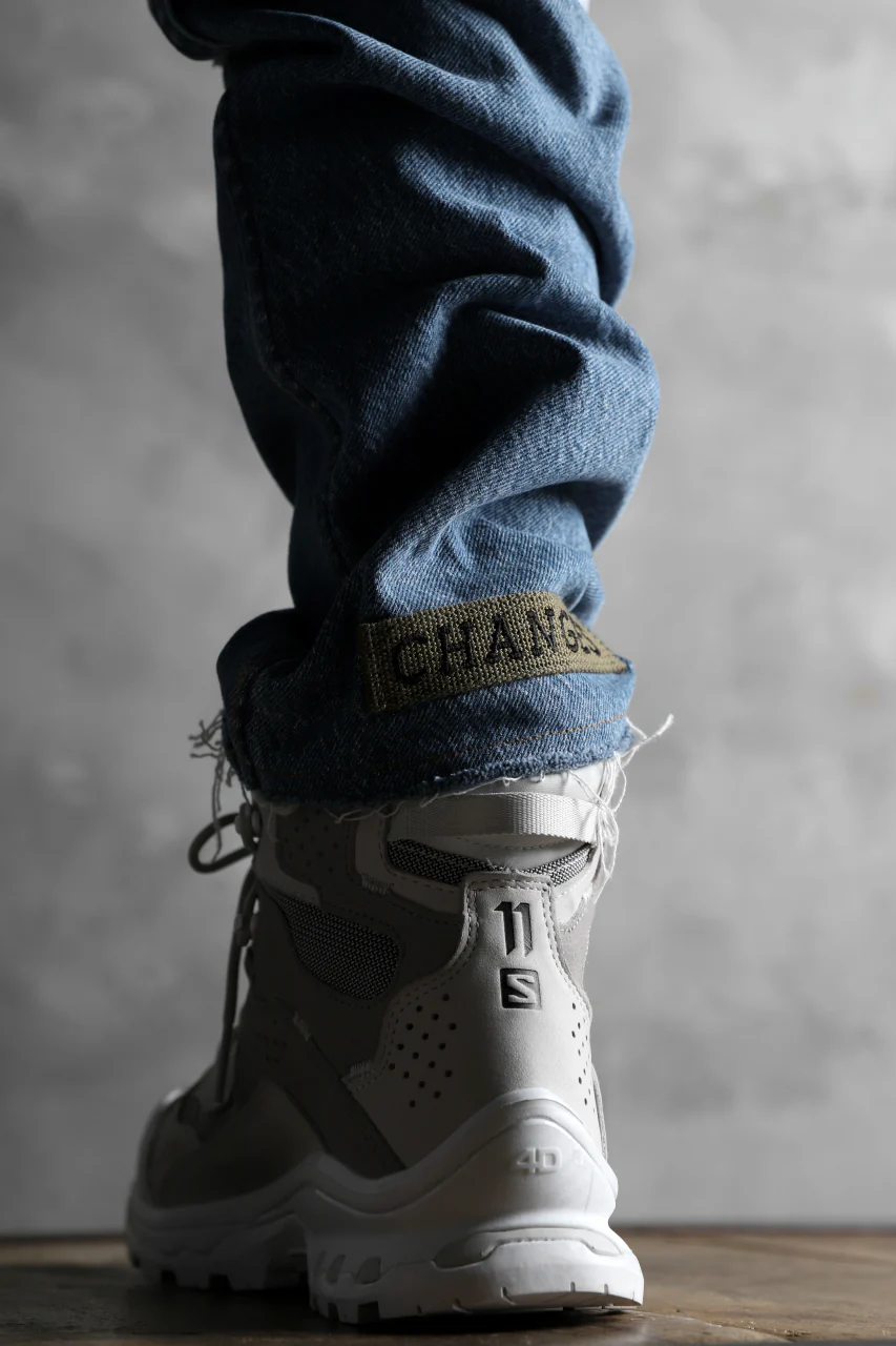 CHANGES VINTAGE REMAKE PATCHWORK DENIM TAPERED PANTS / VINTAGE DENIM (INDIGO #B) - Image 19
