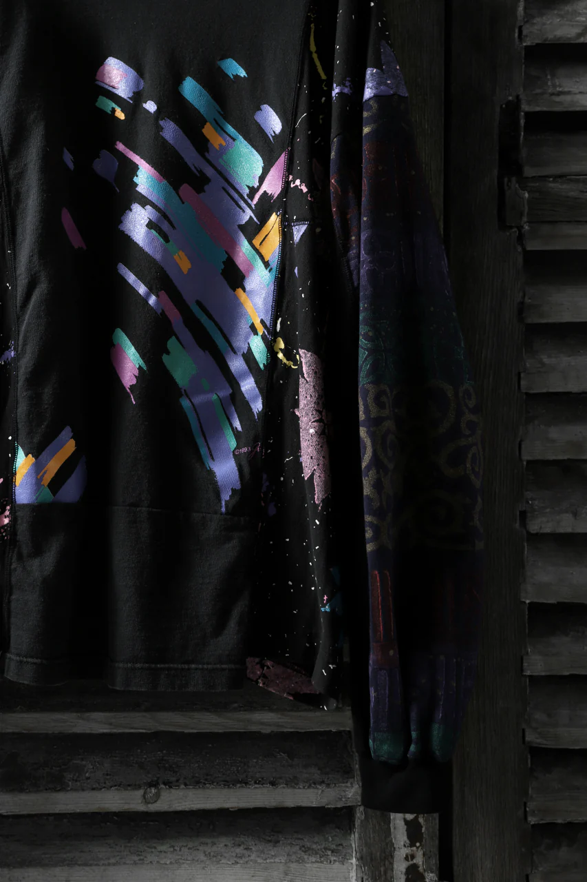 CHANGES VINTAGE REMAKE QUARTET PANEL LONG SLEEVE TEE (MULTI BLACK #A) - Image 11