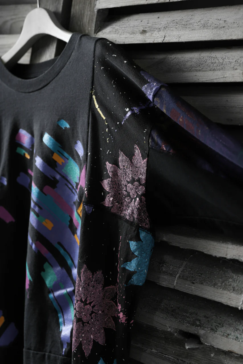 CHANGES VINTAGE REMAKE QUARTET PANEL LONG SLEEVE TEE (MULTI BLACK #A) - Image 12