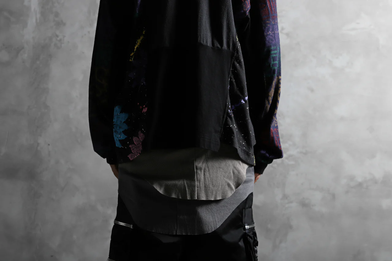CHANGES VINTAGE REMAKE QUARTET PANEL LONG SLEEVE TEE (MULTI BLACK #A) - Image 18