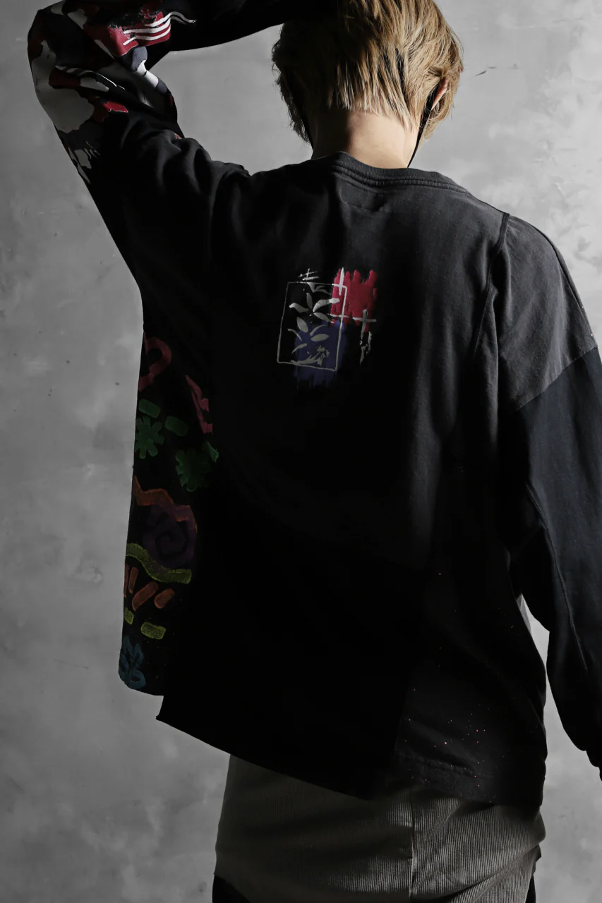 CHANGES VINTAGE REMAKE QUARTET PANEL LONG SLEEVE TEE (MULTI BLACK #B) - Image 17