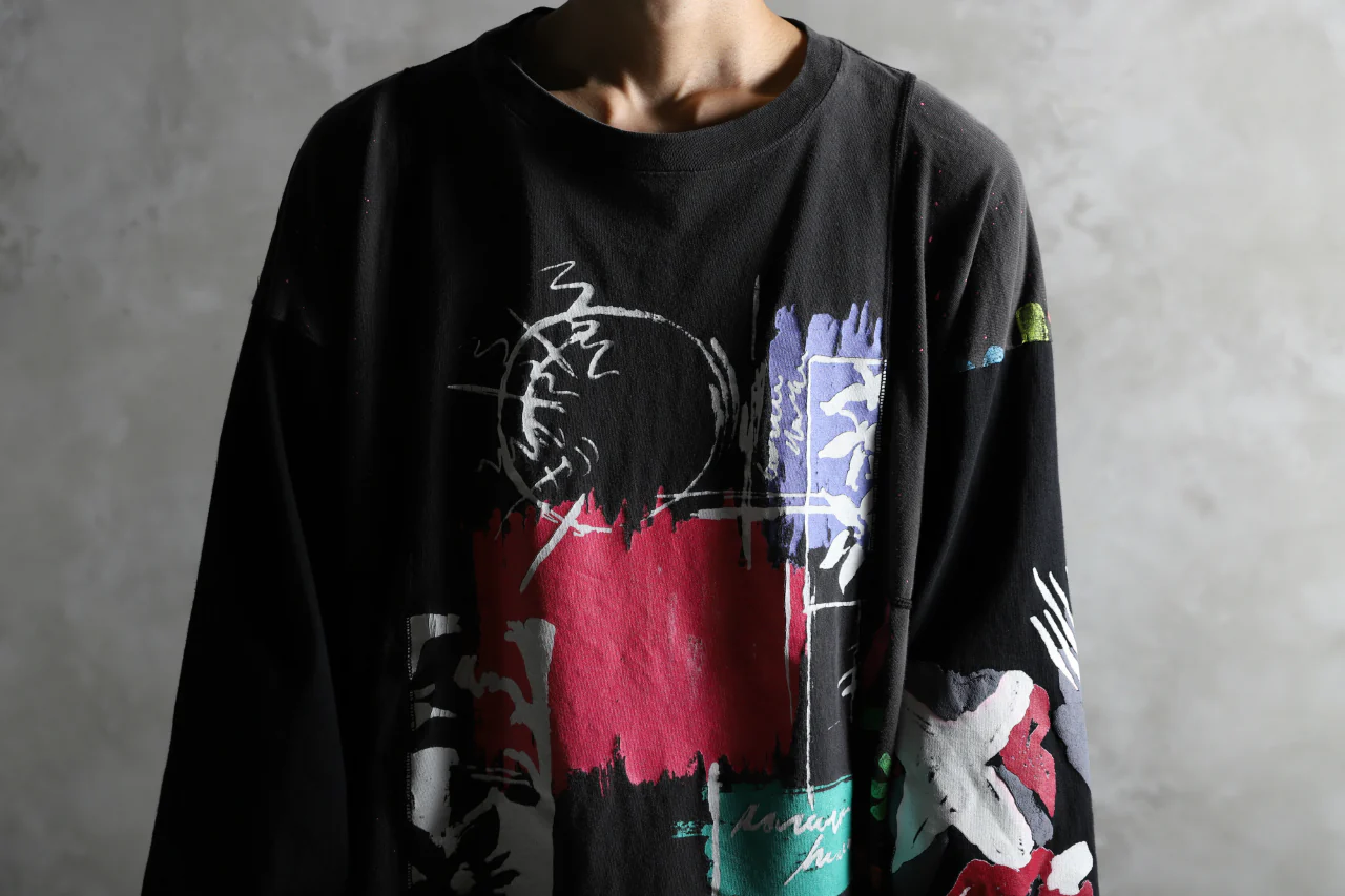 CHANGES VINTAGE REMAKE QUARTET PANEL LONG SLEEVE TEE (MULTI BLACK #B) - Image 18