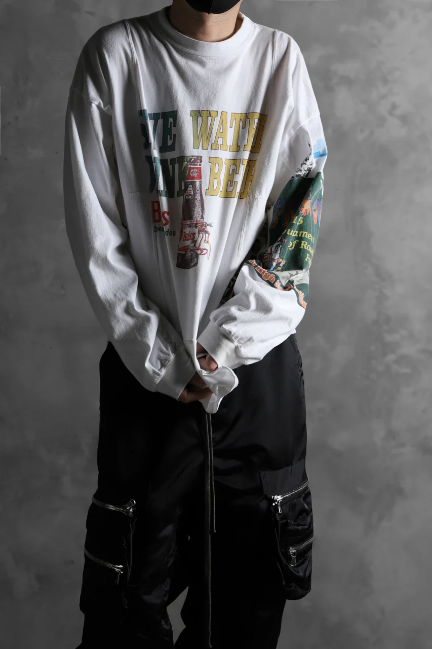 CHANGES VINTAGE REMAKE QUARTET PANEL LONG SLEEVE TEE (MULTI WHITE #beer) - Image 12
