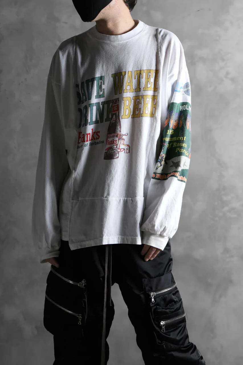 CHANGES VINTAGE REMAKE QUARTET PANEL LONG SLEEVE TEE (MULTI WHITE #beer) - Image 14