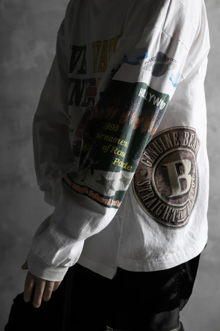 CHANGES VINTAGE REMAKE QUARTET PANEL LONG SLEEVE TEE (MULTI WHITE #beer) - Image 17